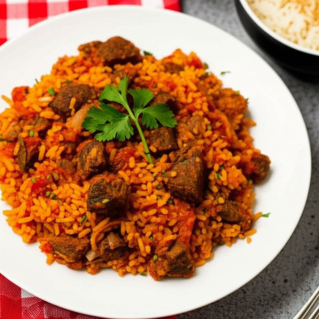Jollof Rice with Beef