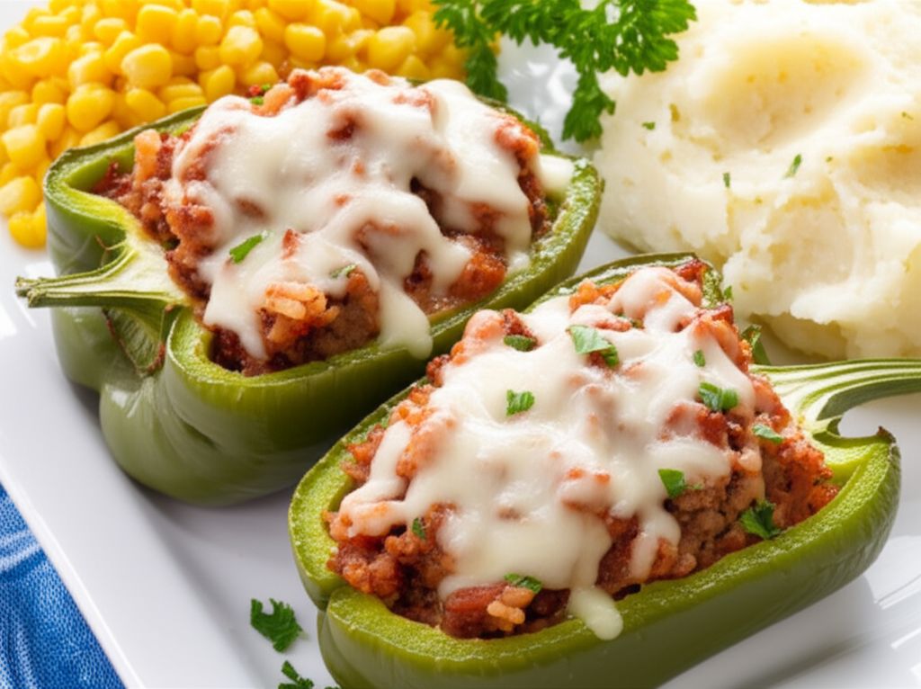 Kelsey's Favorite Stuffed Green Peppers
