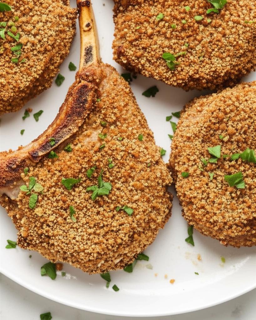 Keto Pecan-Crusted Pork Chops in the Air Fryer