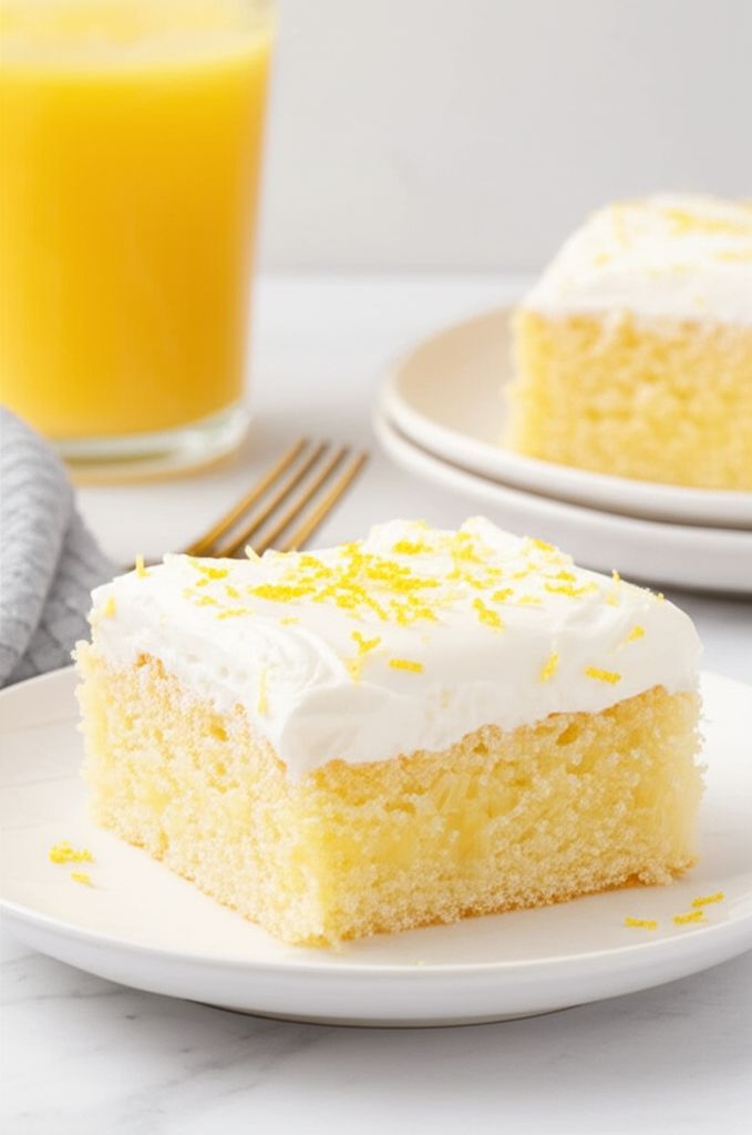 Lemon Curd Poke Cake