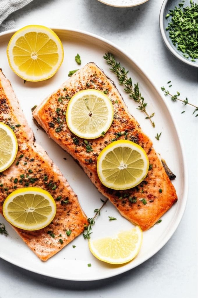 Lemon-Garlic Air Fryer Salmon
