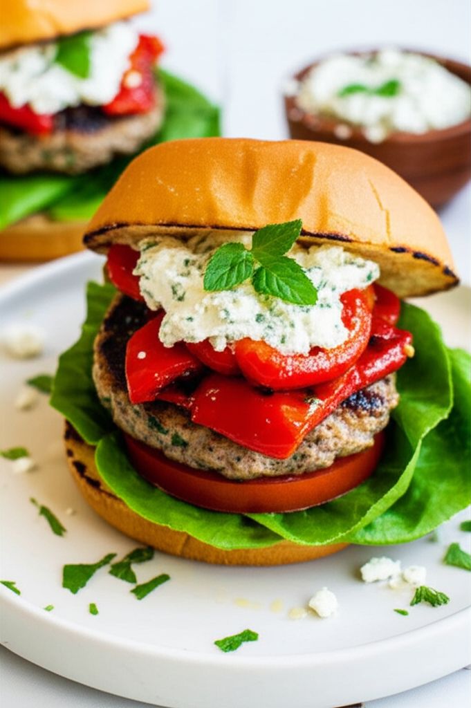 Loaded Greek Burgers