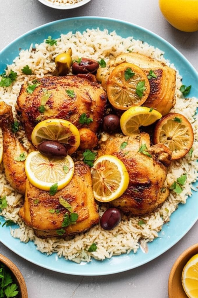Moroccan Chicken with Saffron and Preserved Lemon