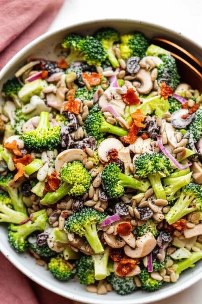 Mushroom Broccoli Salad