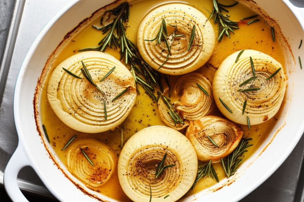 Onions Baked with Rosemary and Cream