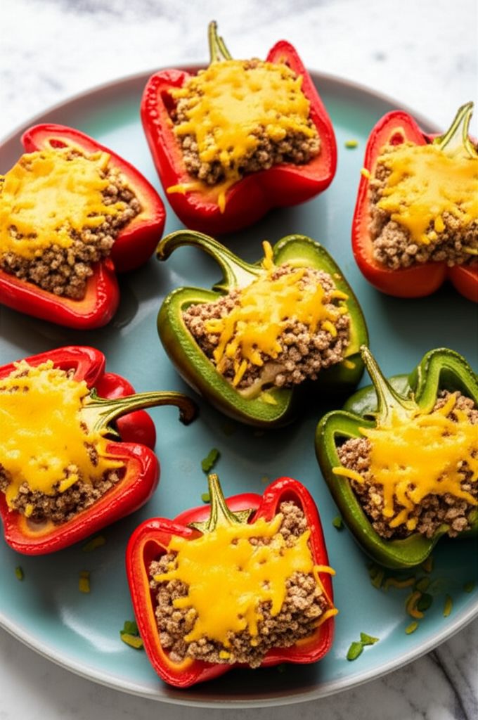Peppers Stuffed with Cream Cheese and Sausage