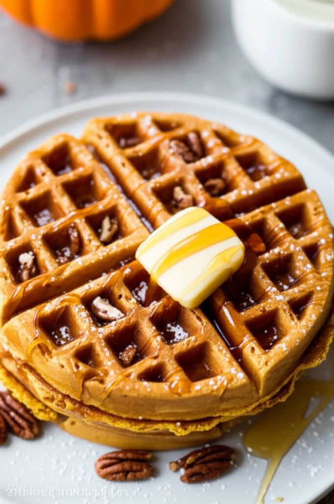 Perfect Pumpkin Spice Waffles