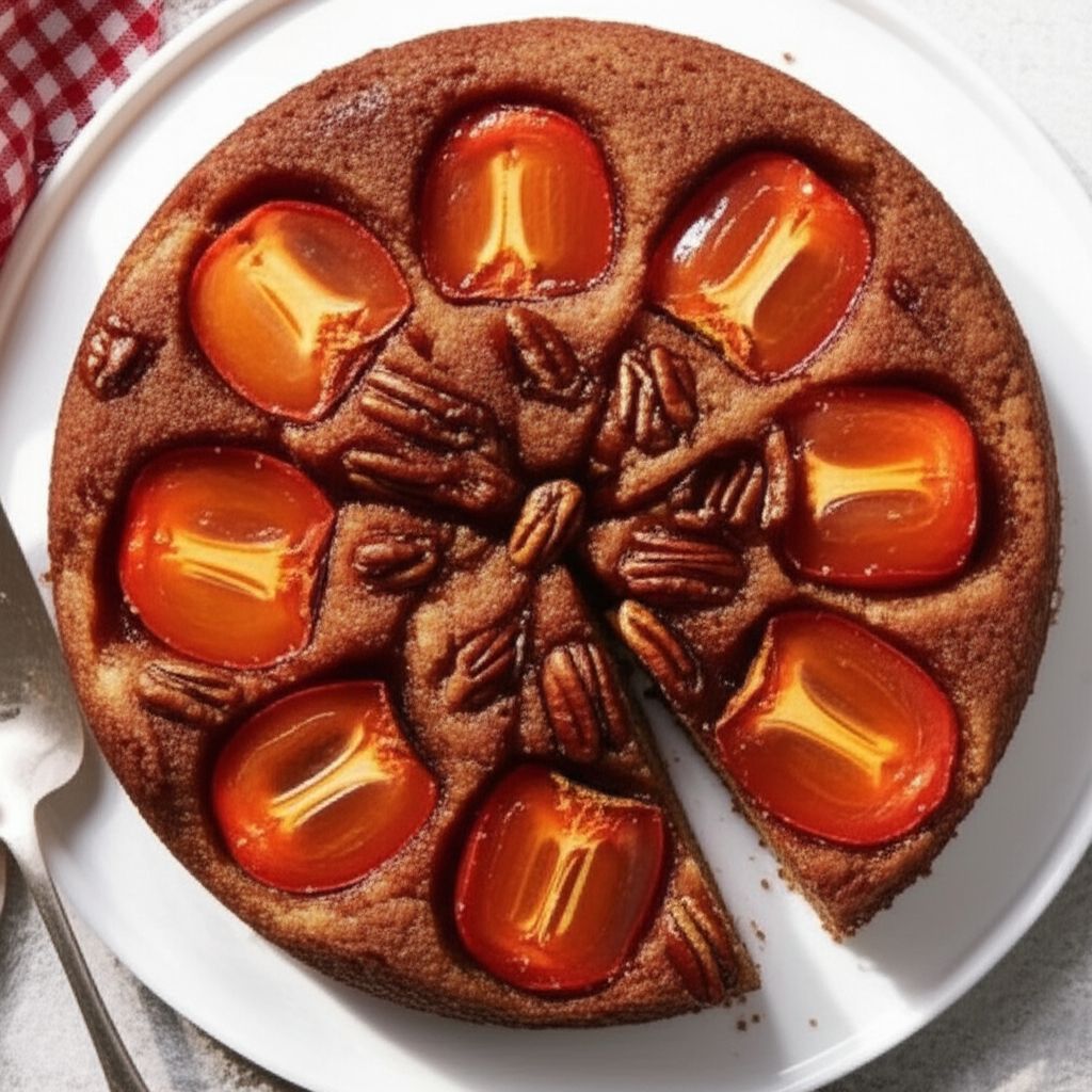 Persimmon Upside-Down Cake