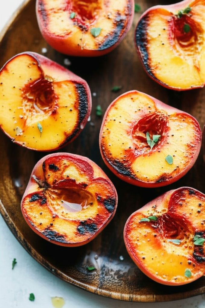 Quick Savory Grilled Peaches