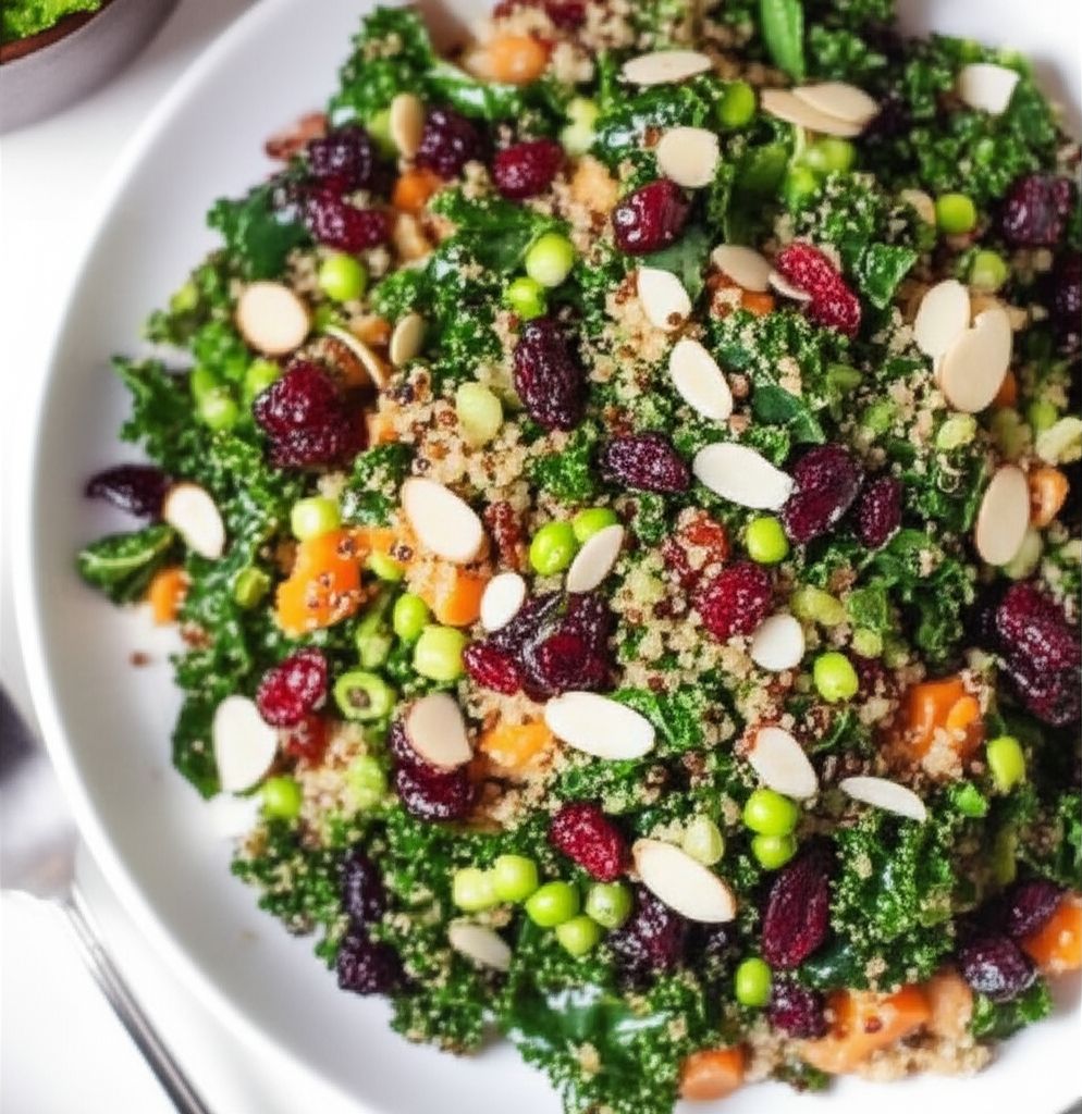 Quinoa Salad with Mint, Almonds and Cranberries