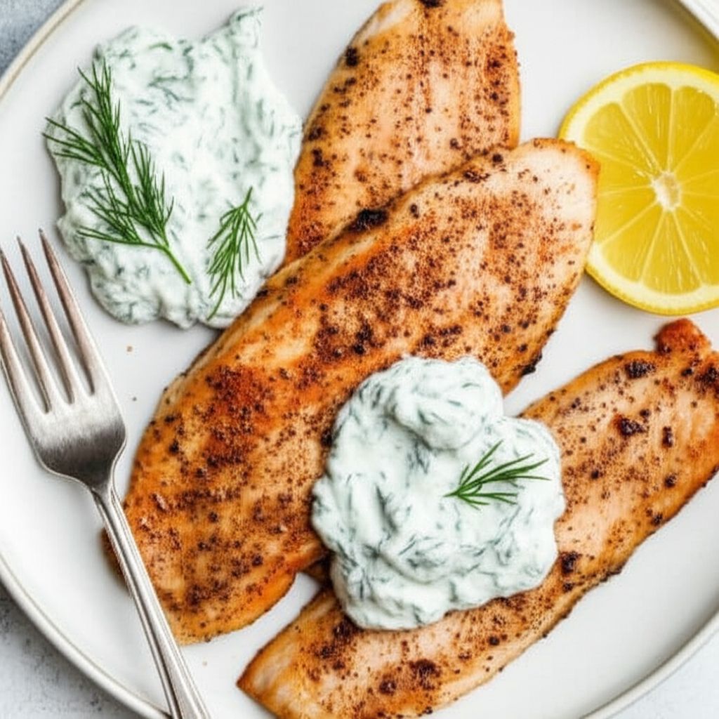 Rainbow Trout with Yogurt Sauce