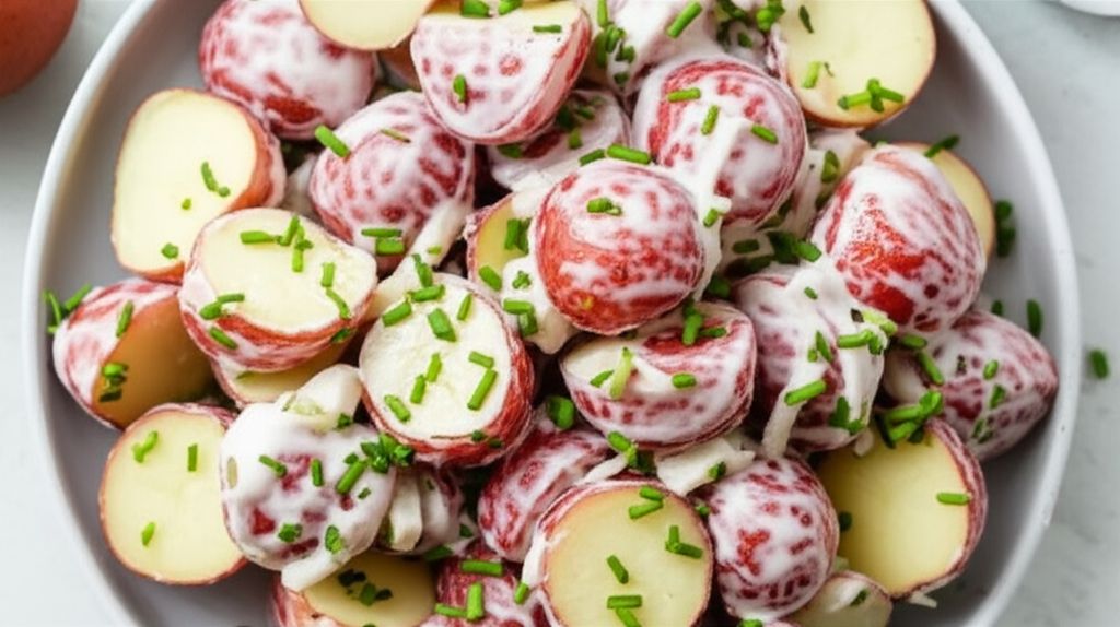 Red Potato Salad with Sour Cream and Chives