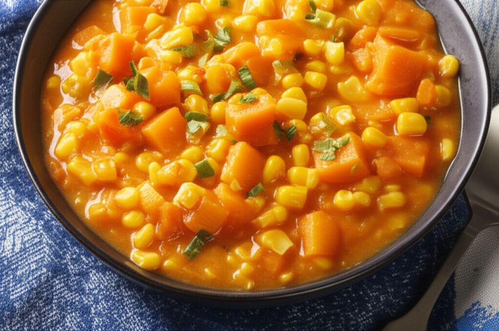 Roasted Sweet Potato Corn Chowder