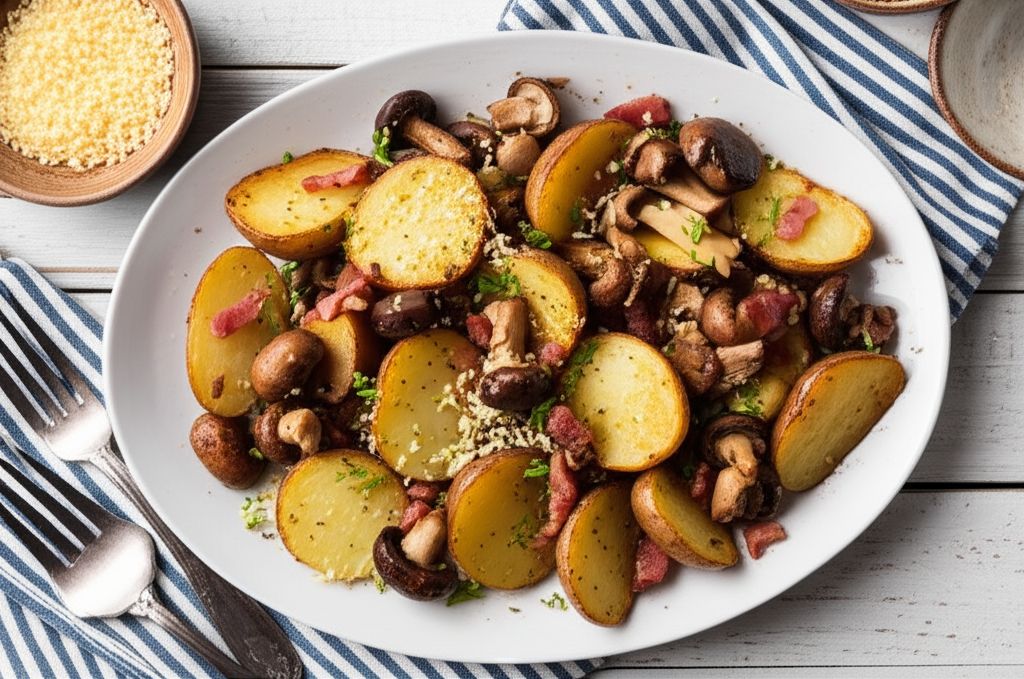 Roasted Wild Mushrooms and Potatoes