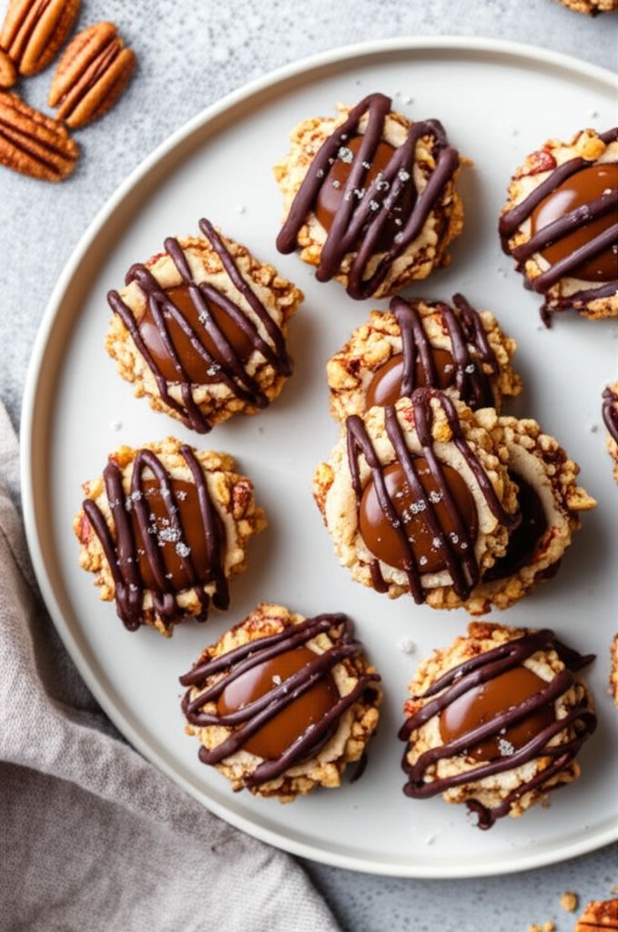 Salted Caramel Chocolate Pecan Cookies