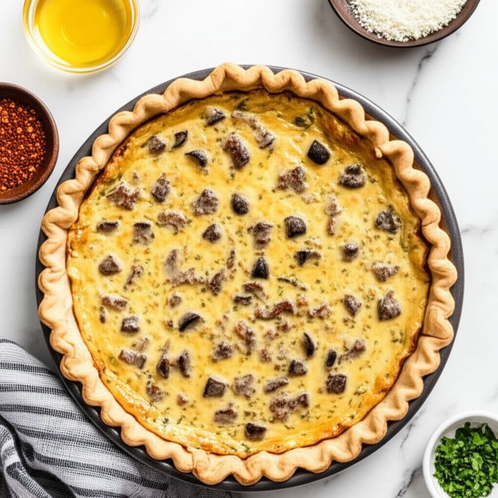 Sausage Mushroom Quiche