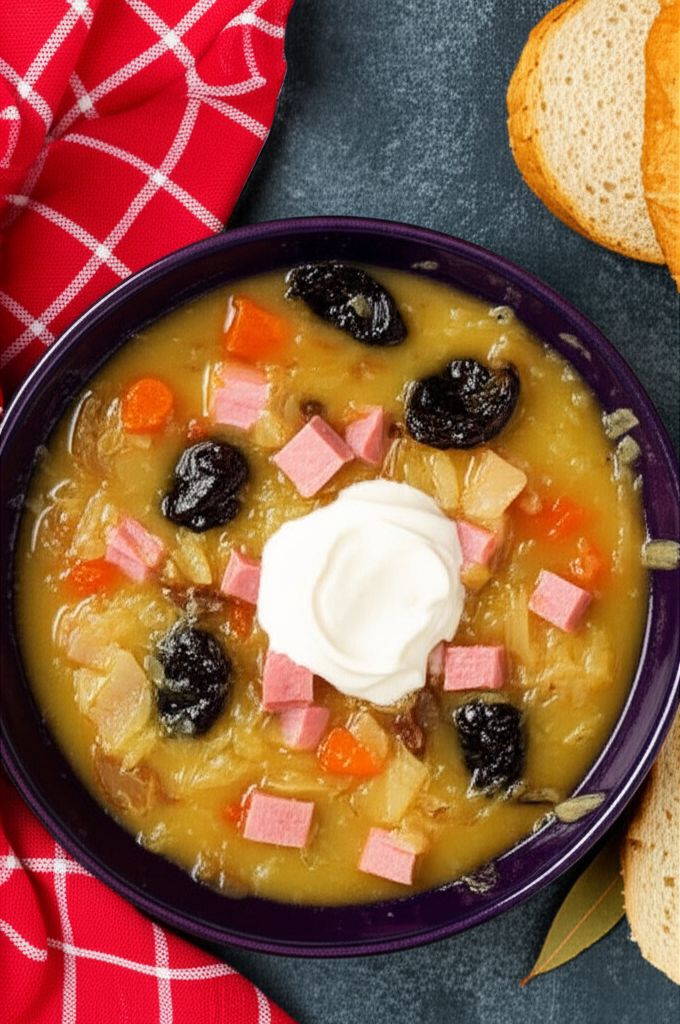 Slovak Sauerkraut Christmas Soup