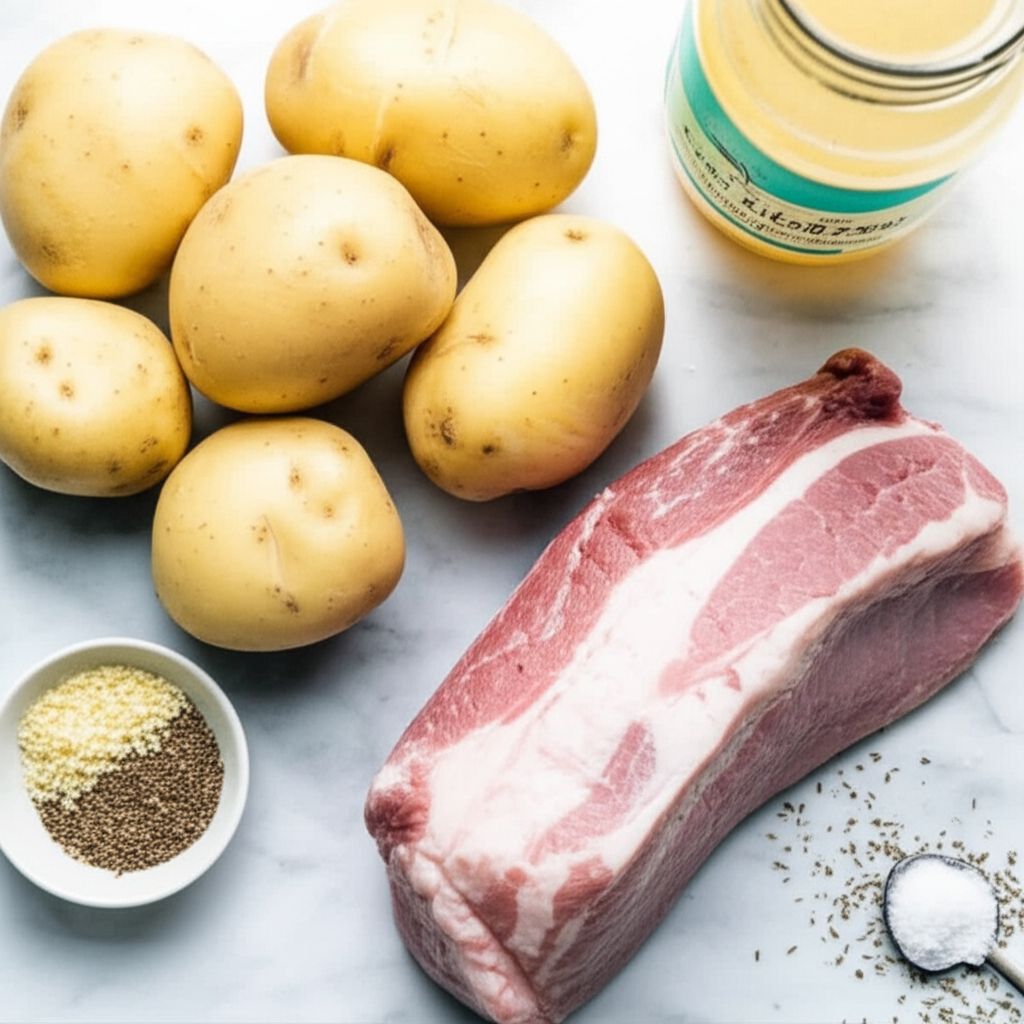 Slow Cooker German-Style Pork Roast with Sauerkraut and Potatoes