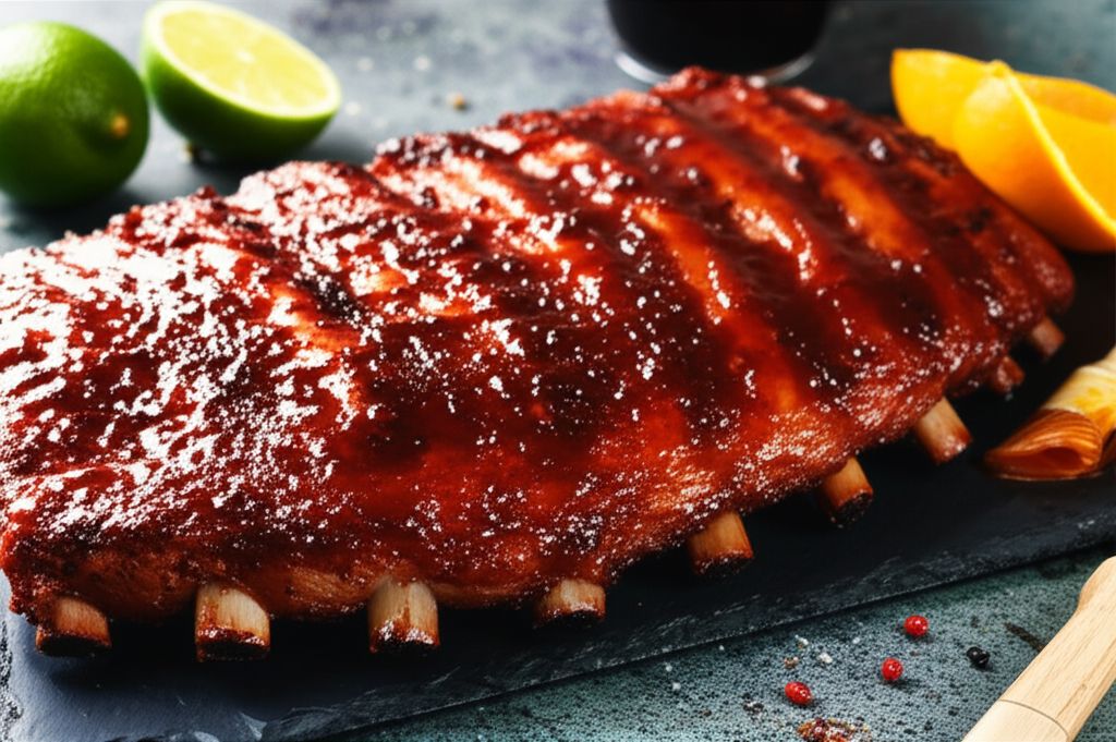 Slow-Smoked Pork Spareribs