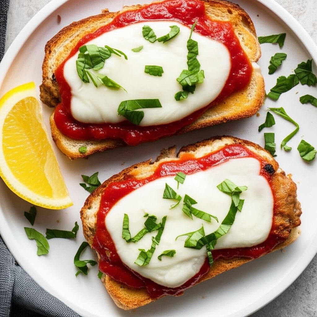 Smashed Chicken Parmesan Texas Toast