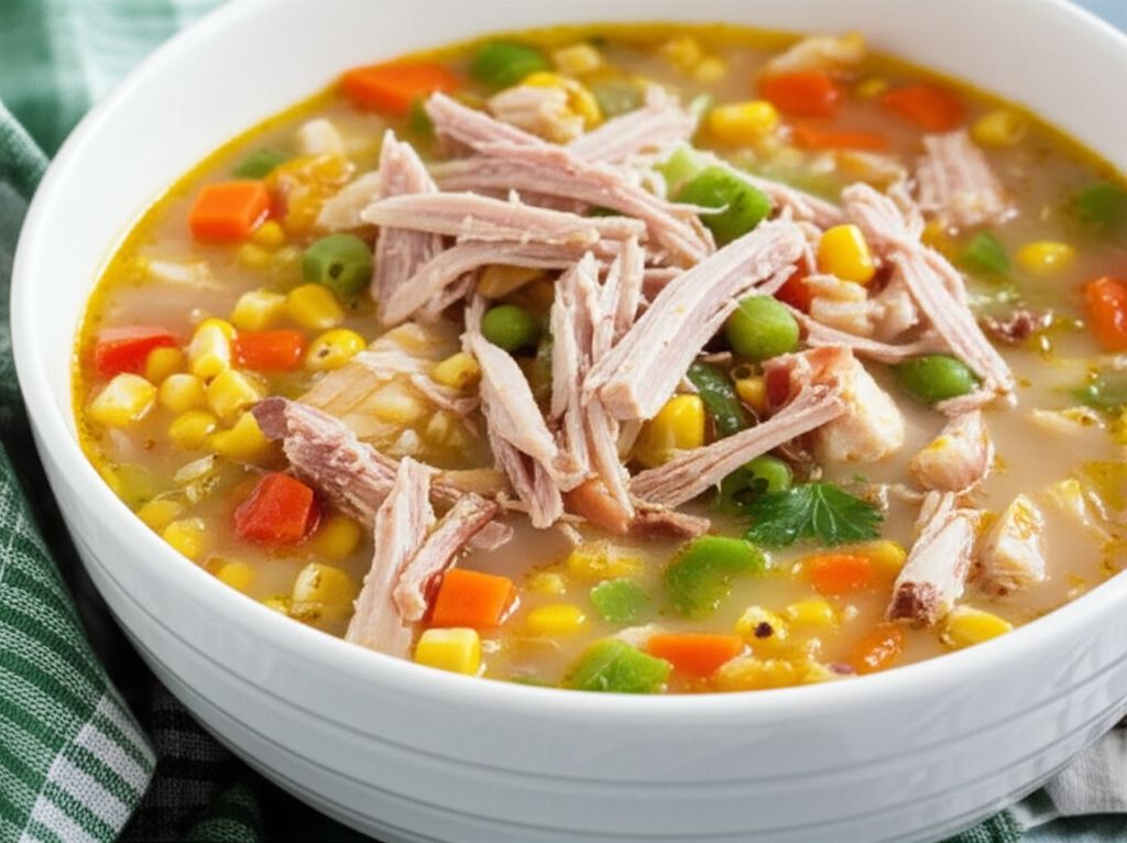 Smoked Turkey Rice Soup