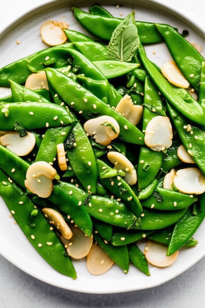 Snow Peas with Water Chestnuts