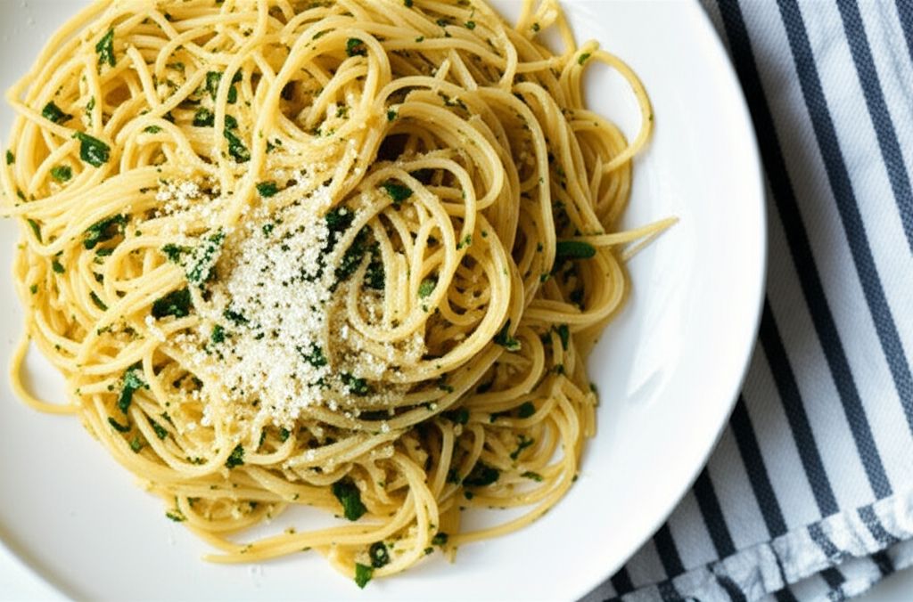 Spaghetti with Garlic and Basil