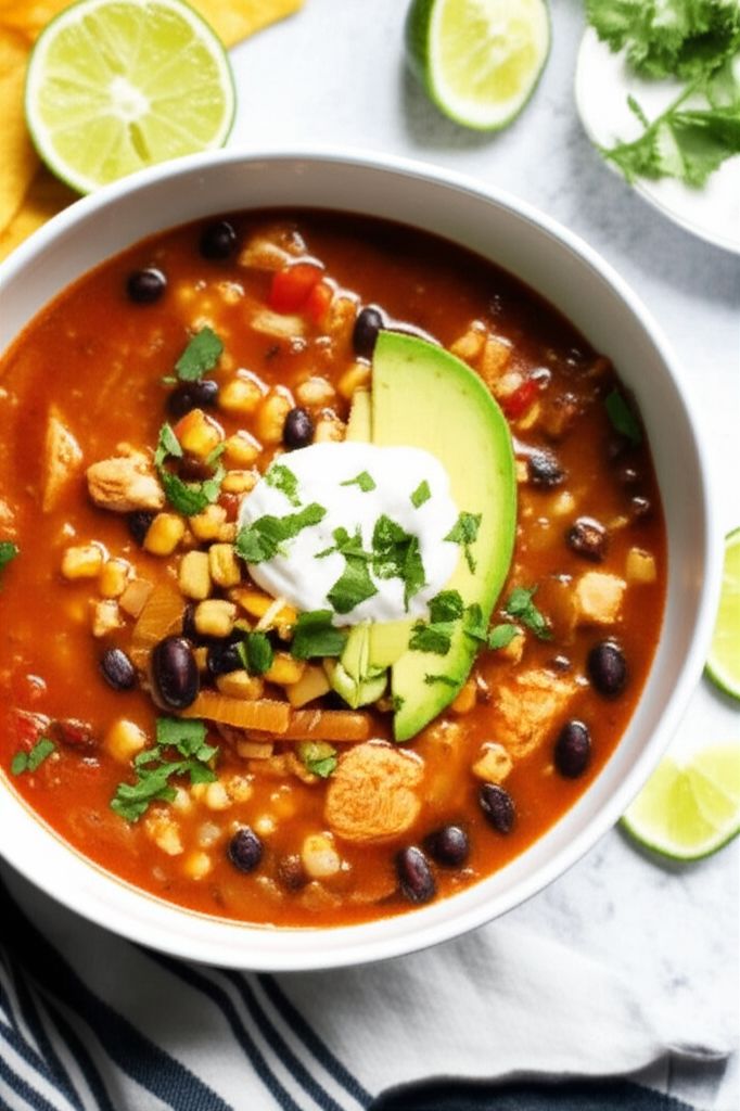 Spicy Chicken and Hominy Mexican Soup