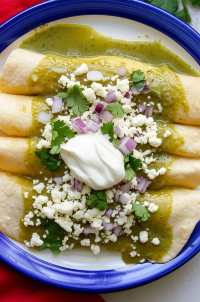 SPICY Enchiladas Verdes de Queso