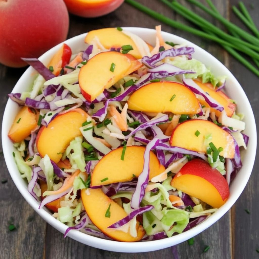 Spicy Peach Coleslaw