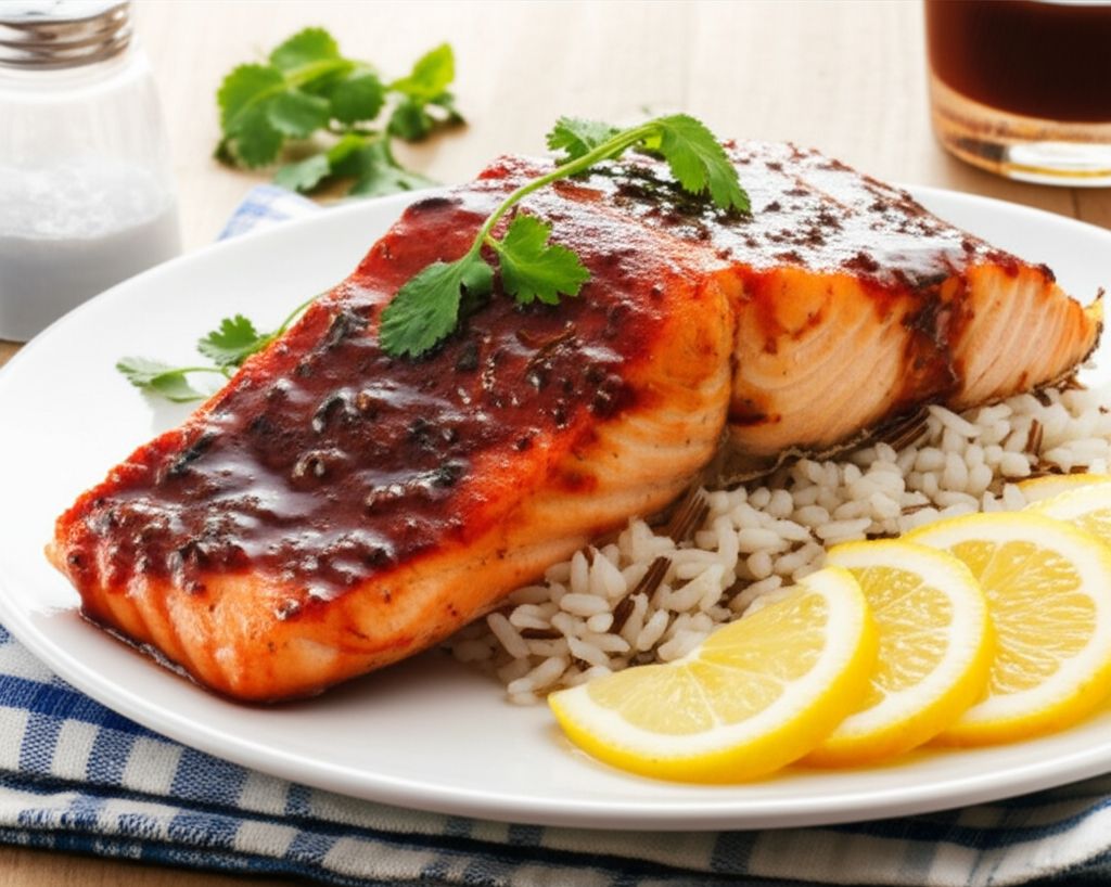 Spicy-Sweet Glazed Salmon