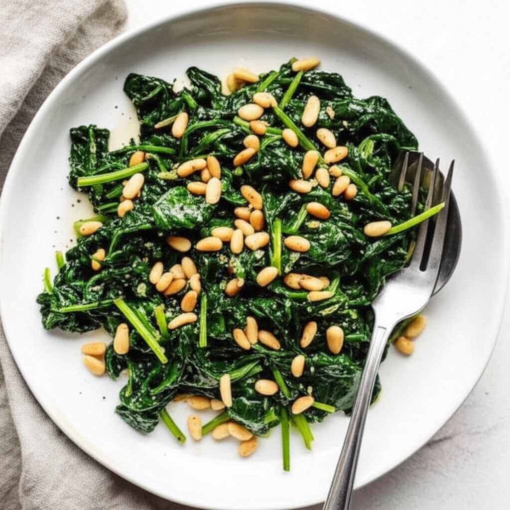 Spinach and Pine Nuts