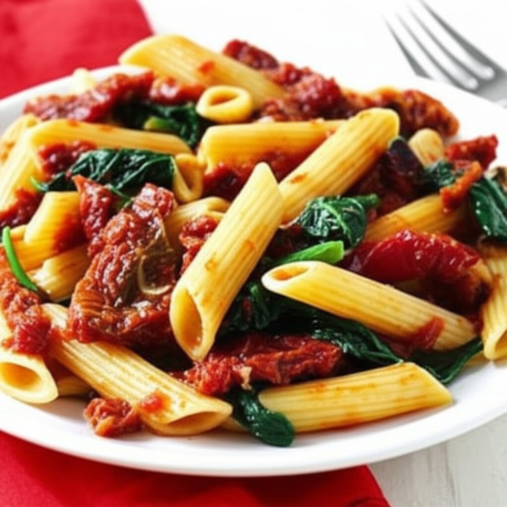 Spinach and Sun-Dried Tomato Pasta