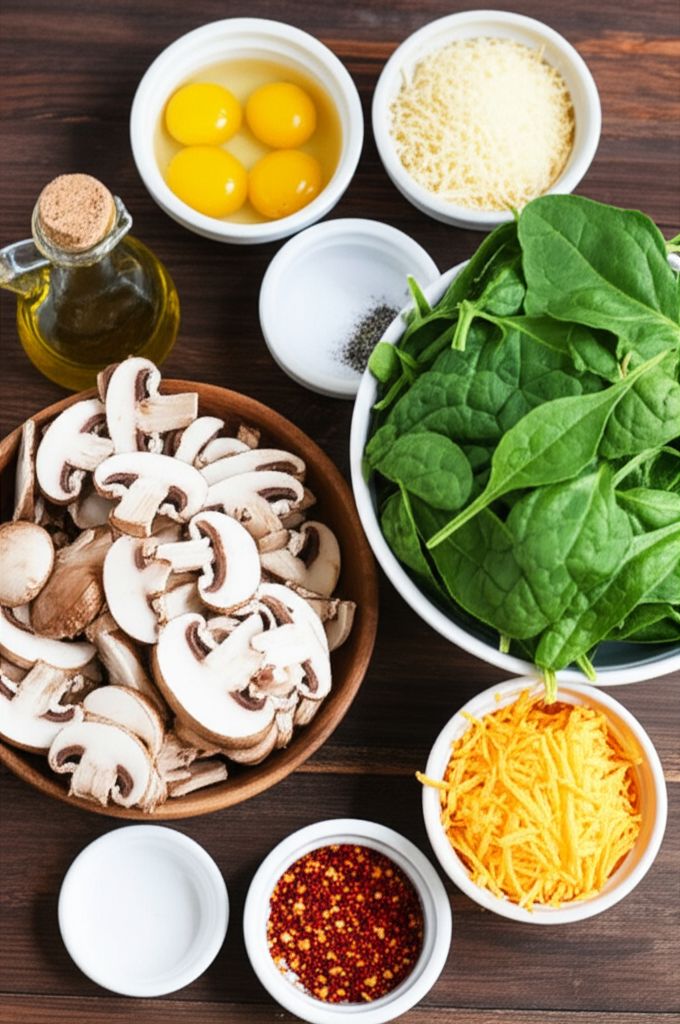 Spinach Mushroom Omelet