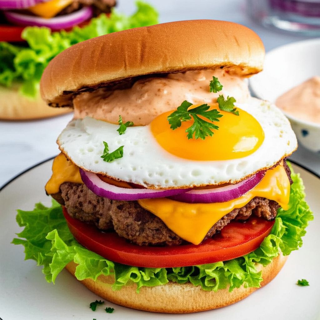 Sunnyside Burger with Chipotle Aioli