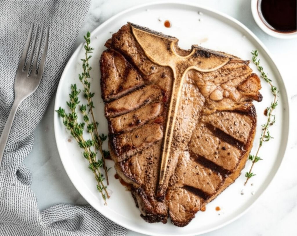 T-Bone Steaks With Red Wine Sauce