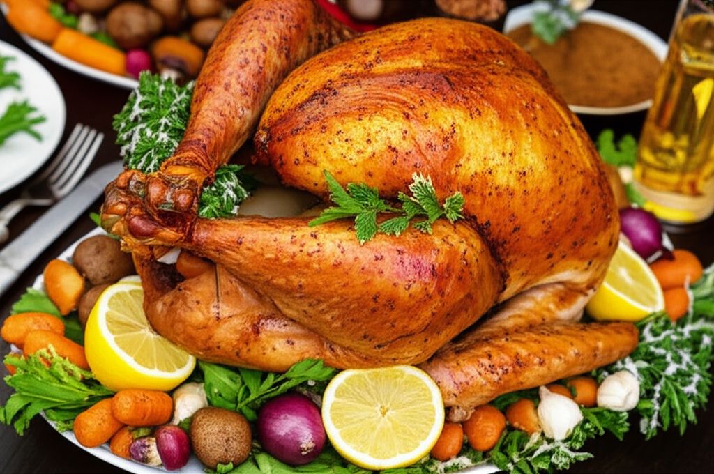 Thanksgiving Turkey with Italian Meat Stuffing
