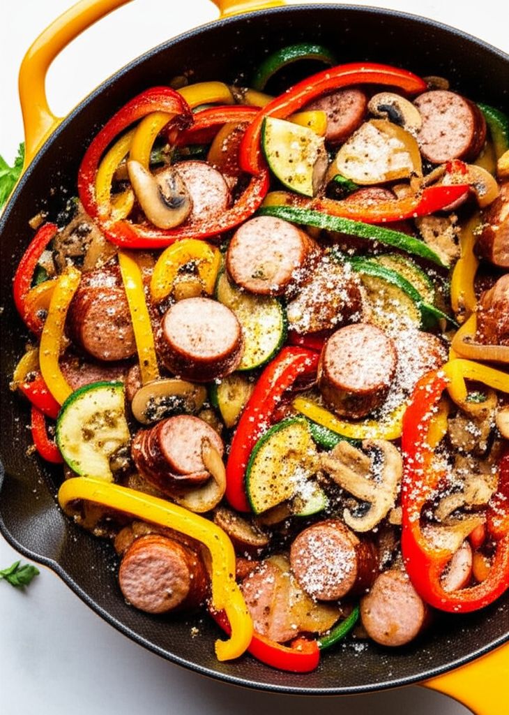 Turkey Polish Sausage and Peppers