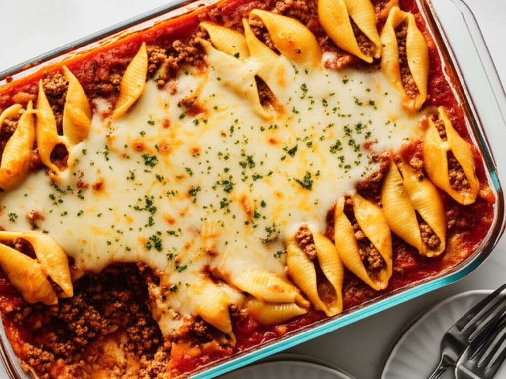 Unstuffed Shells Pasta Bake