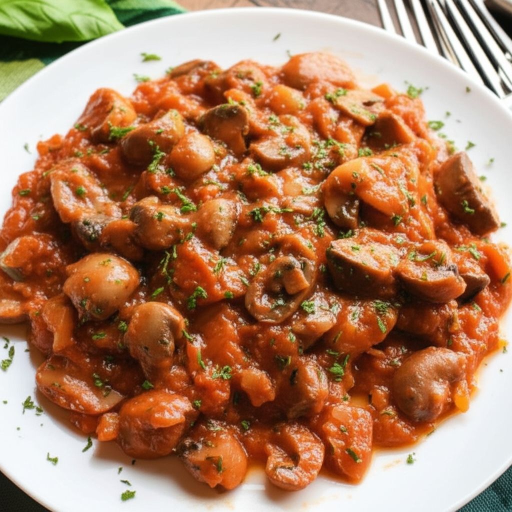 Vegetarian Pasta Sauce with Mushrooms