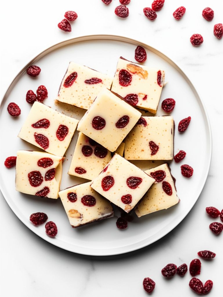 White Cranberry Walnut Nutmeg Fudge