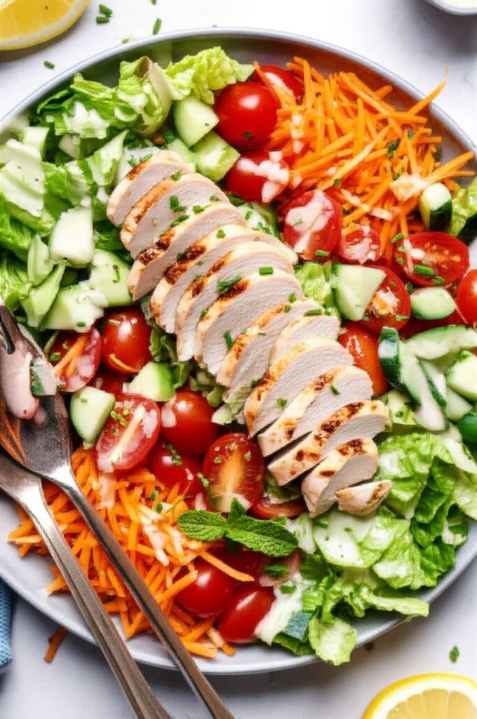Za'atar Chicken Salad with Lemon-Tahini Dressing