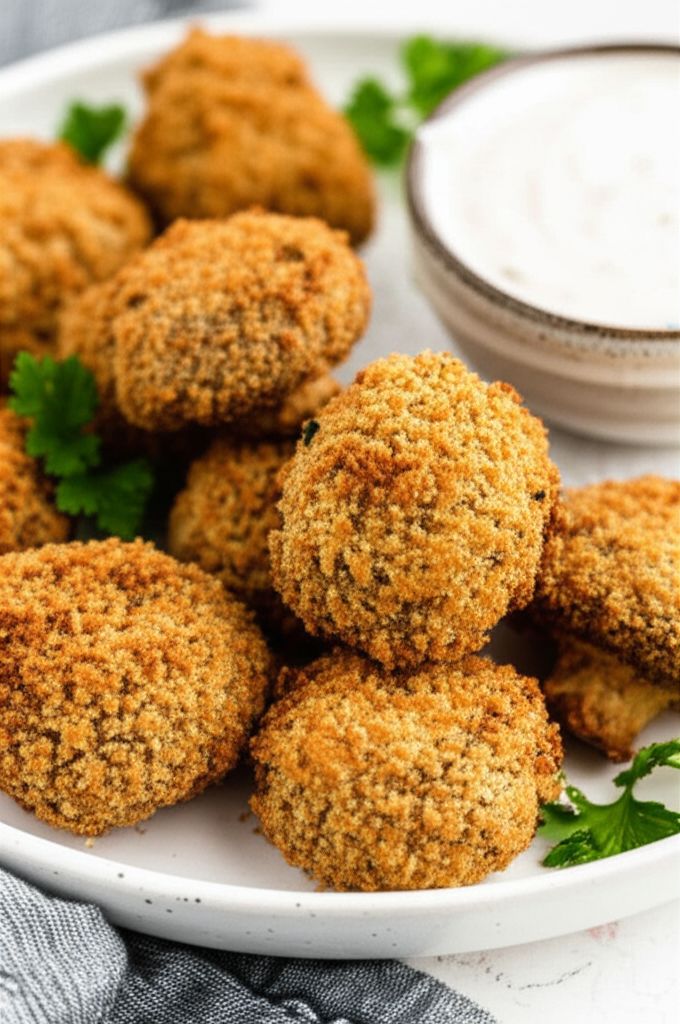 Air Fryer Fried Mushrooms