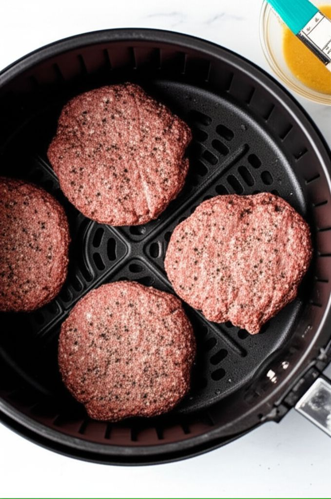Air Fryer Hamburgers