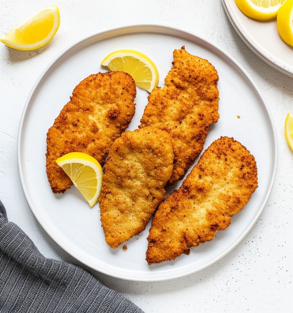 Amazingly Tasty and Crispy Chicken Schnitzel