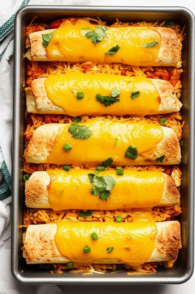 Baked Chicken Chimichangas