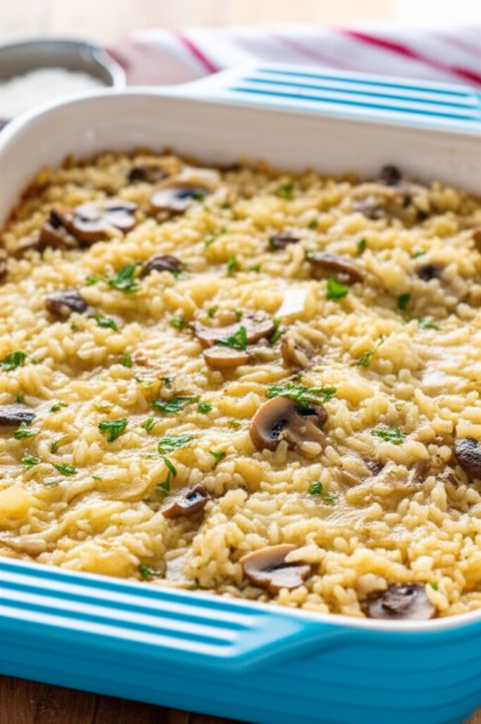Baked Mushroom Rice