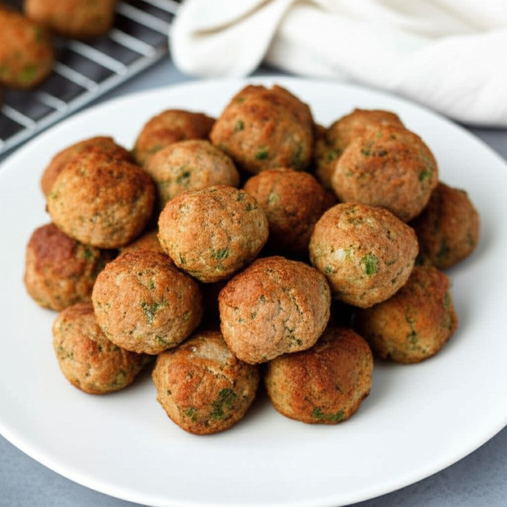 Baked Spinach, Feta, and Turkey Meatballs