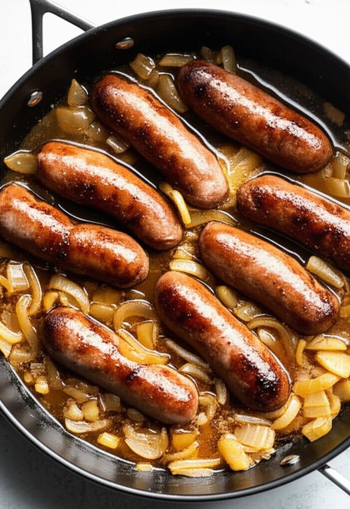 Brats, Onions, and Apples