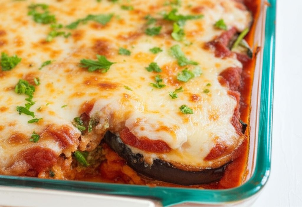 Cheesy Eggplant Parmesan Casserole